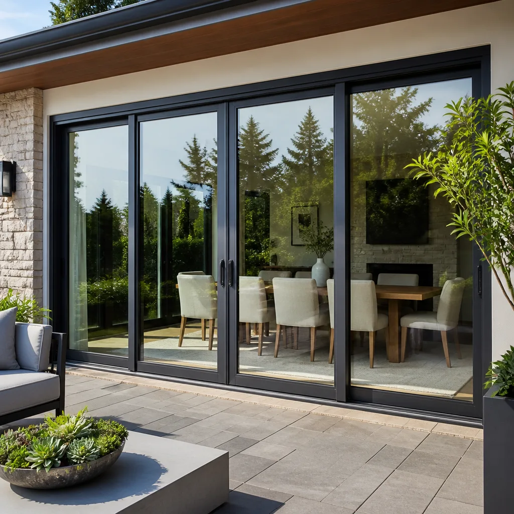 Sliding glass doors